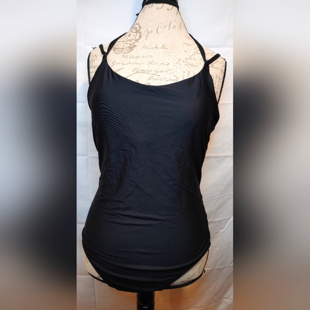 Athleta Women's Keyhole One Piece Black Swimsuit Size Large
